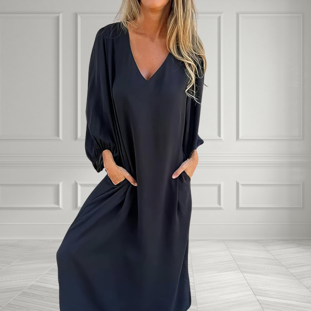 Valentine Paris™ | Długa Sukienka Boho z Kieszeniami