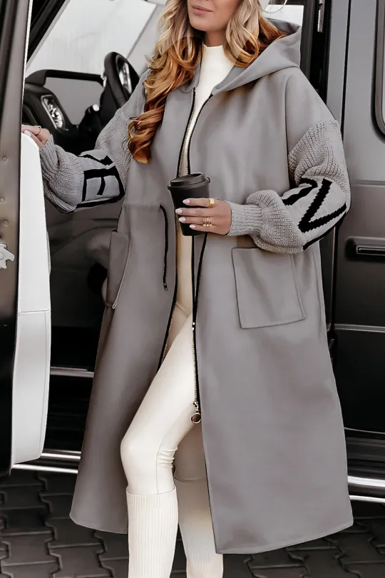 Sophie/ Kurtka z kapturem w patchworkowym stylu