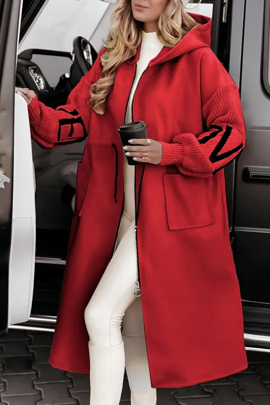 Sophie/ Kurtka z kapturem w patchworkowym stylu