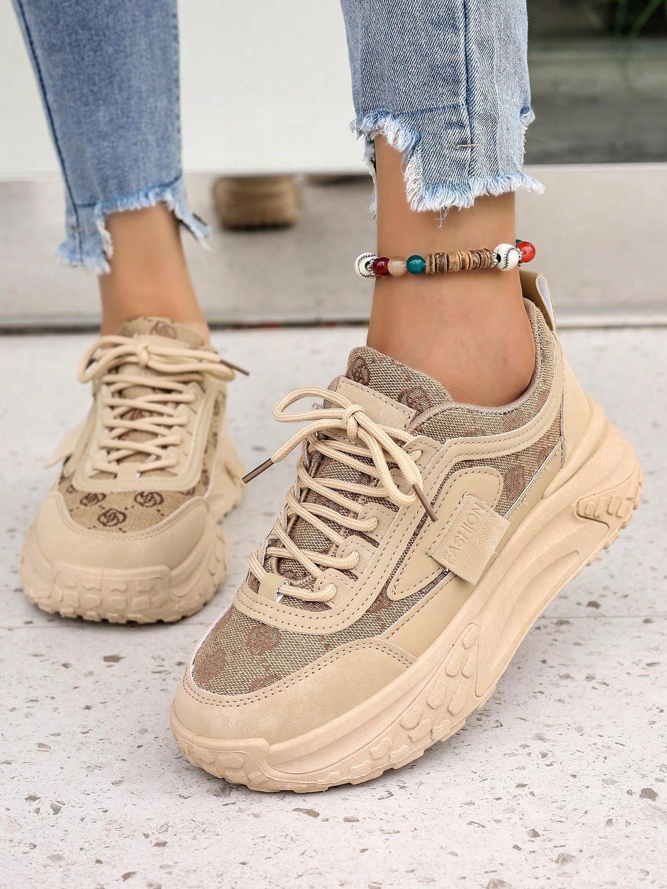 Kwiatowe Sneakersy Niskie dla Kobiet