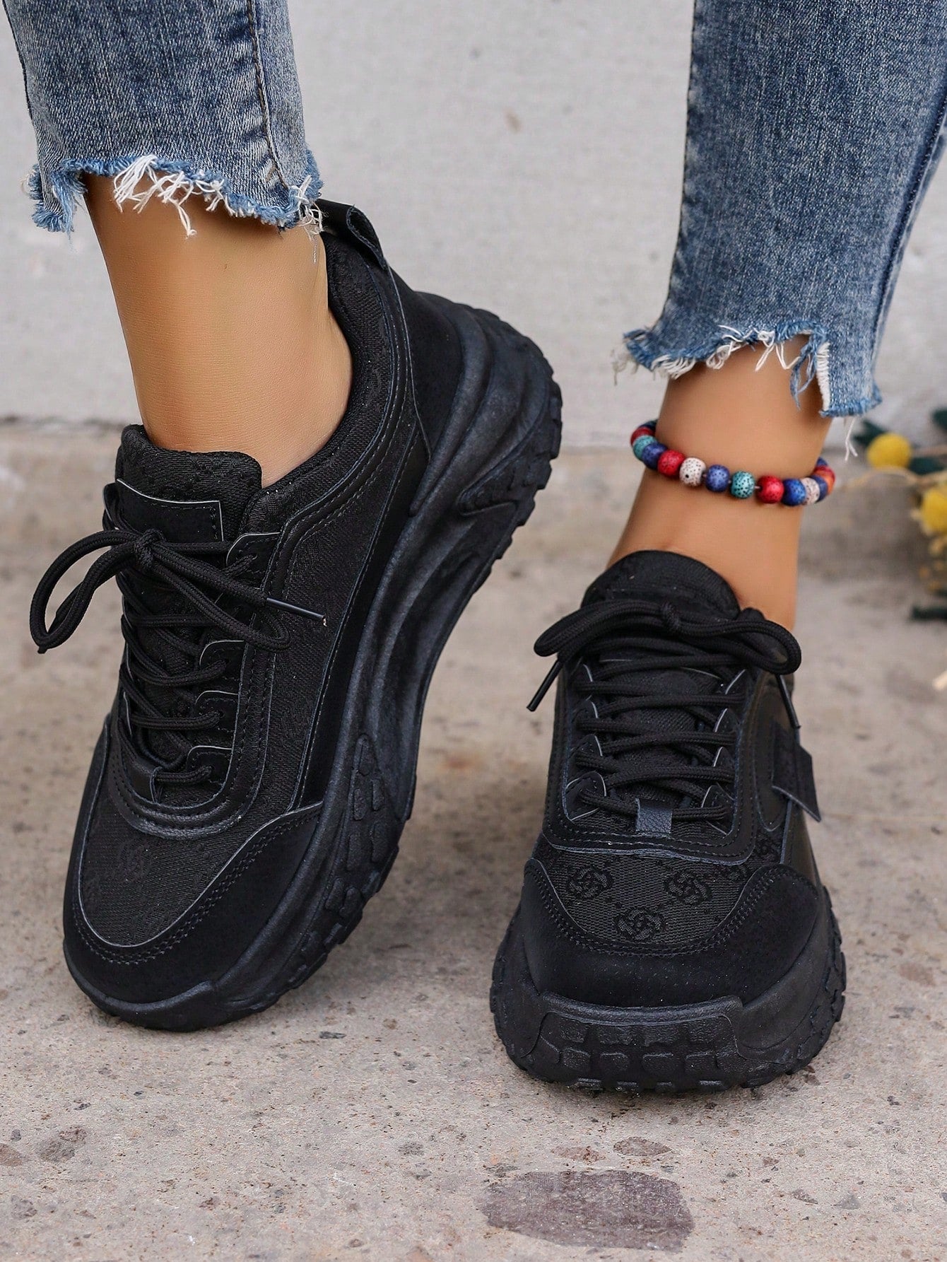 Kwiatowe Sneakersy Niskie dla Kobiet
