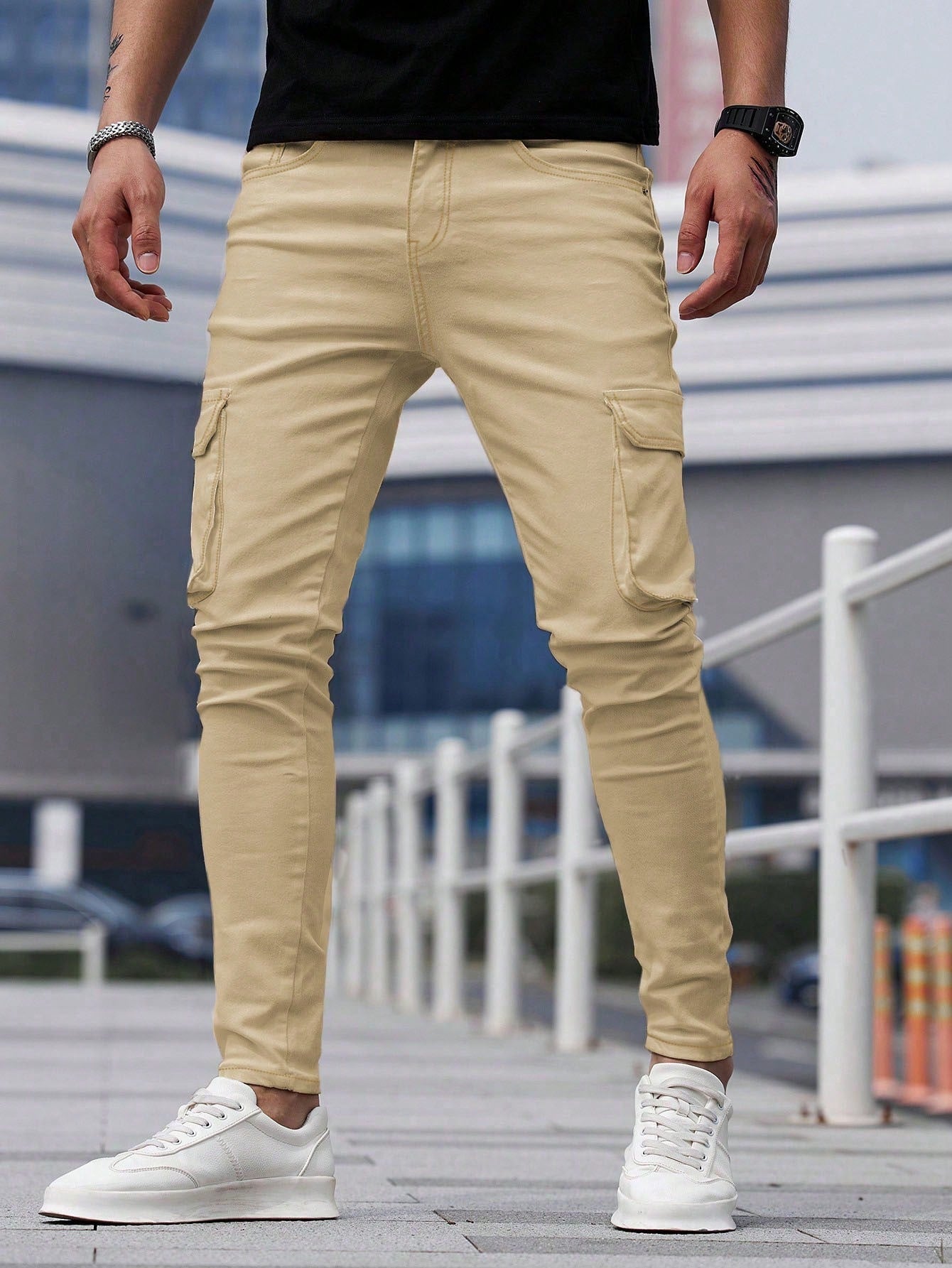 Manfinity LEGND Jeansy Skinny z Bawełny