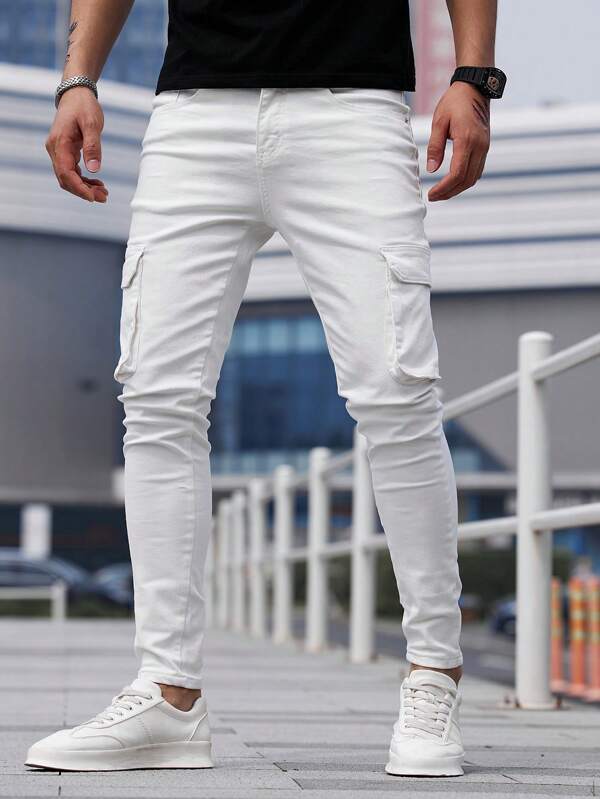 Manfinity LEGND Jeansy Skinny z Bawełny