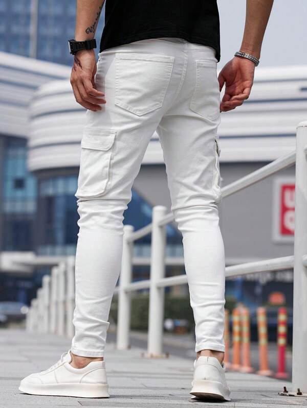 Manfinity LEGND Jeansy Skinny z Bawełny