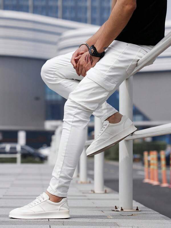 Manfinity LEGND Jeansy Skinny z Bawełny