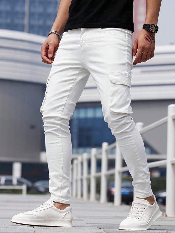 Manfinity LEGND Jeansy Skinny z Bawełny
