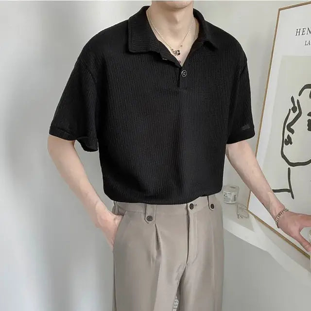 KoreanEase Letnia Koszulka Polo