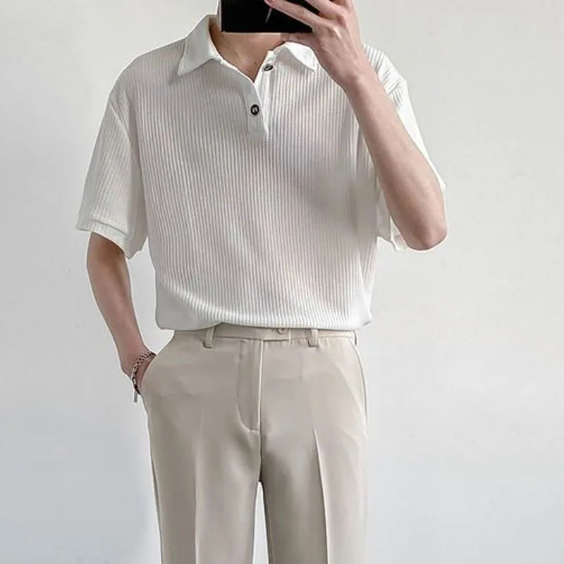 KoreanEase Letnia Koszulka Polo