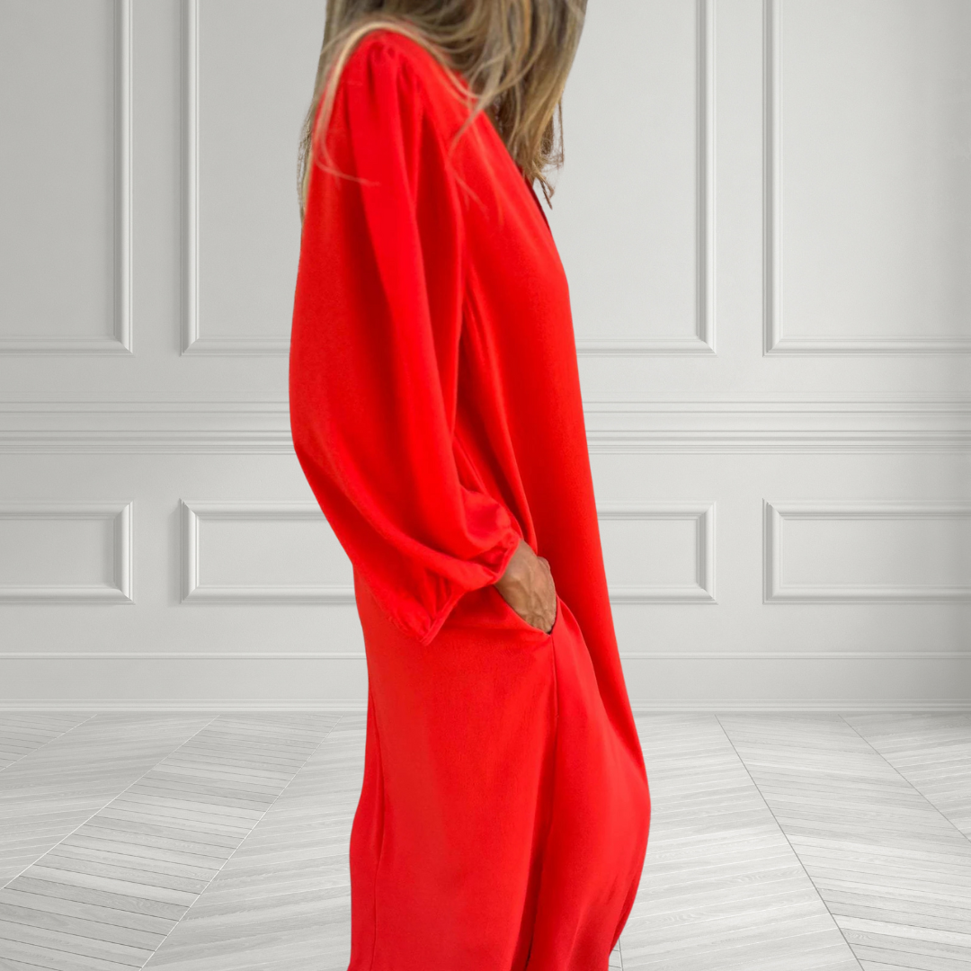 Valentine Paris™ | Długa Sukienka Boho z Kieszeniami