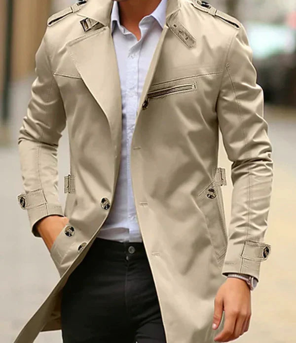 Nils™ - Elegancki Trench Coat dla Mężczyzn