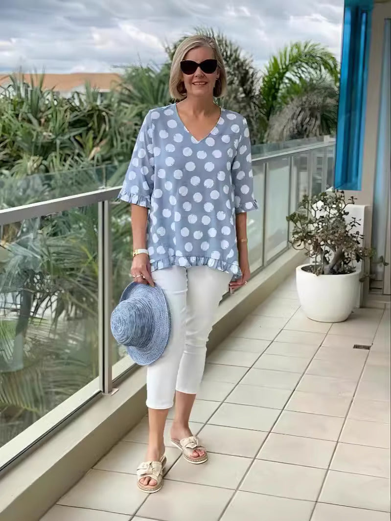 Evelyn - Elegancka Vintage Bluzka
