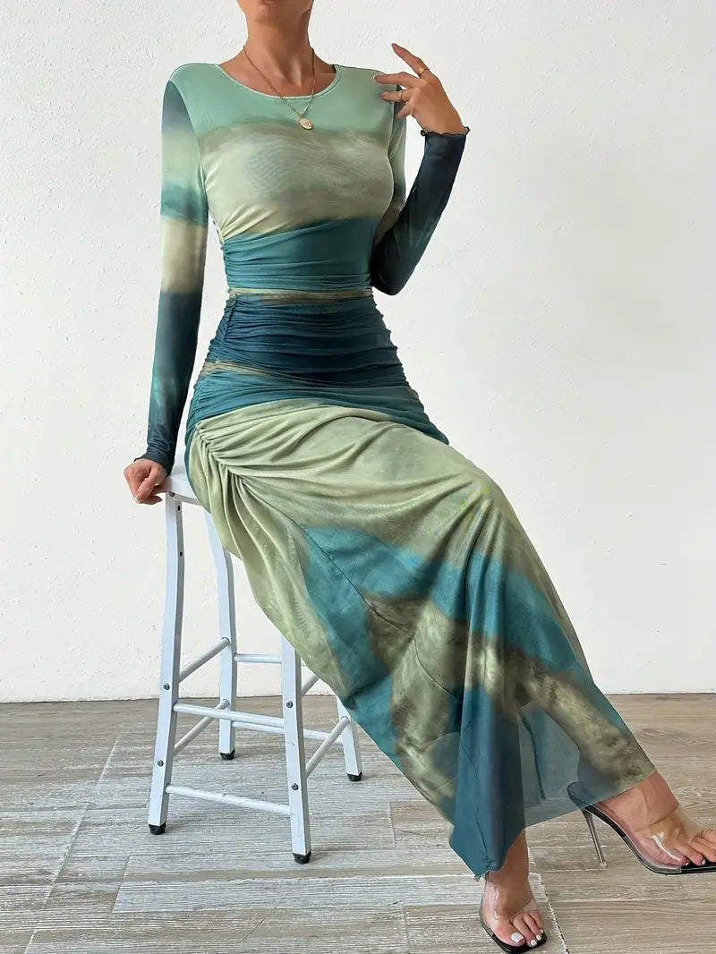 Valentine Paris™ | Elegancka Sukienka Ombre Bodycon Plisowana