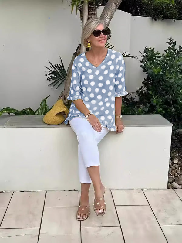 Evelyn - Elegancka Vintage Bluzka