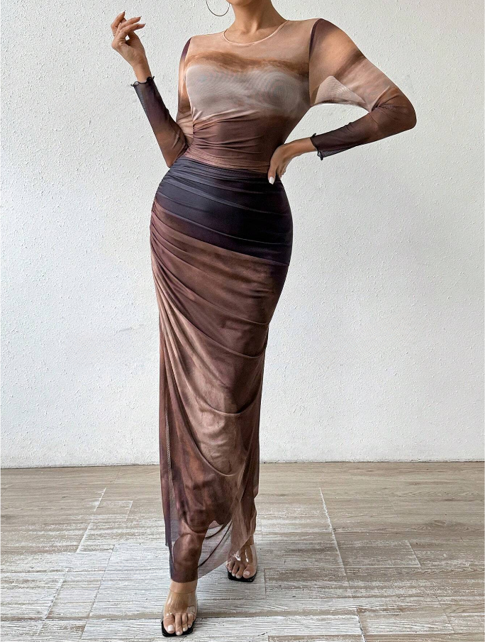 Valentine Paris™ | Elegancka Sukienka Ombre Bodycon Plisowana
