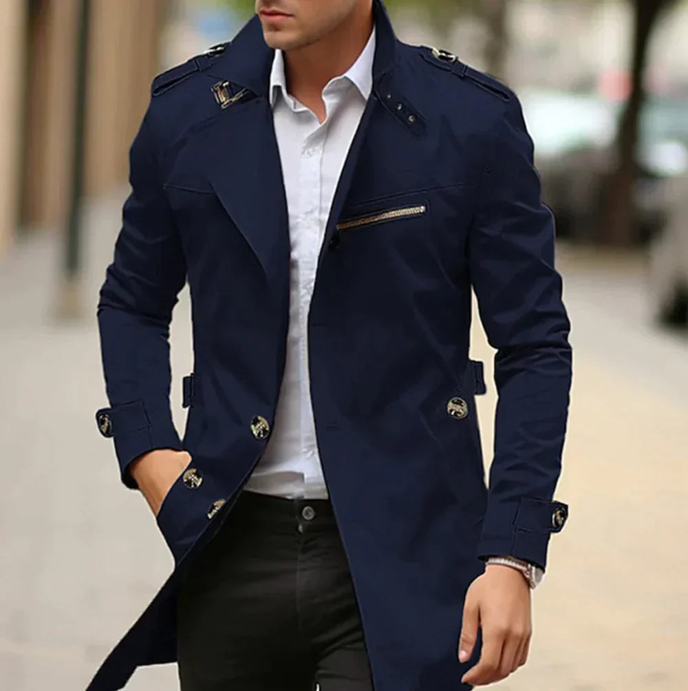 Nils™ - Elegancki Trench Coat dla Mężczyzn
