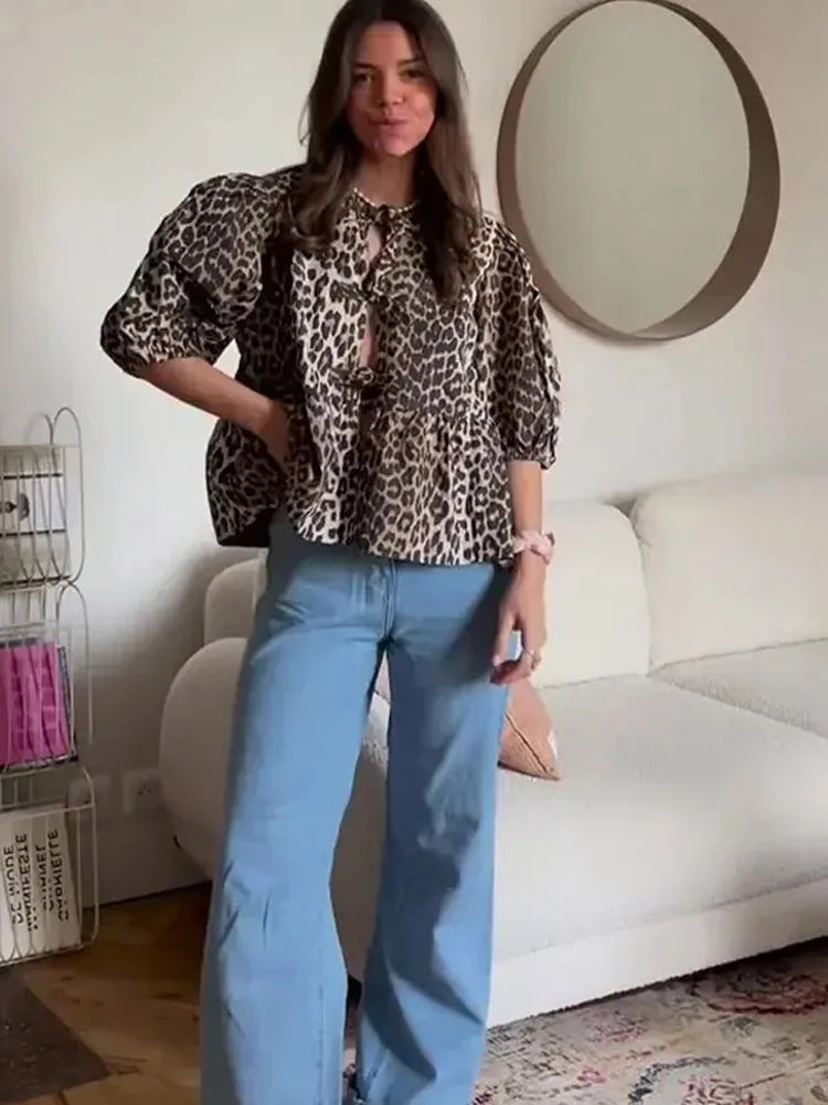 Leopard Chic Wiosenny Top