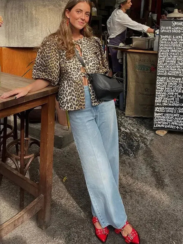 Leopard Chic Wiosenny Top