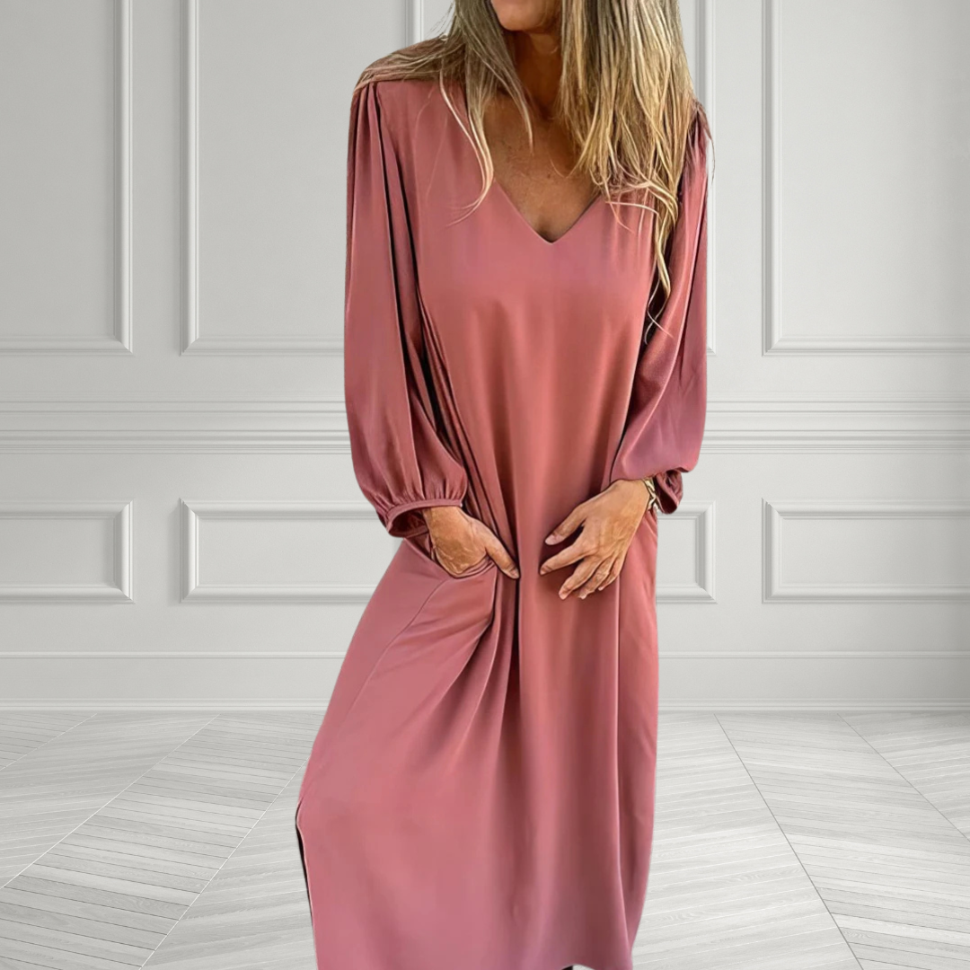 Valentine Paris™ | Długa Sukienka Boho z Kieszeniami