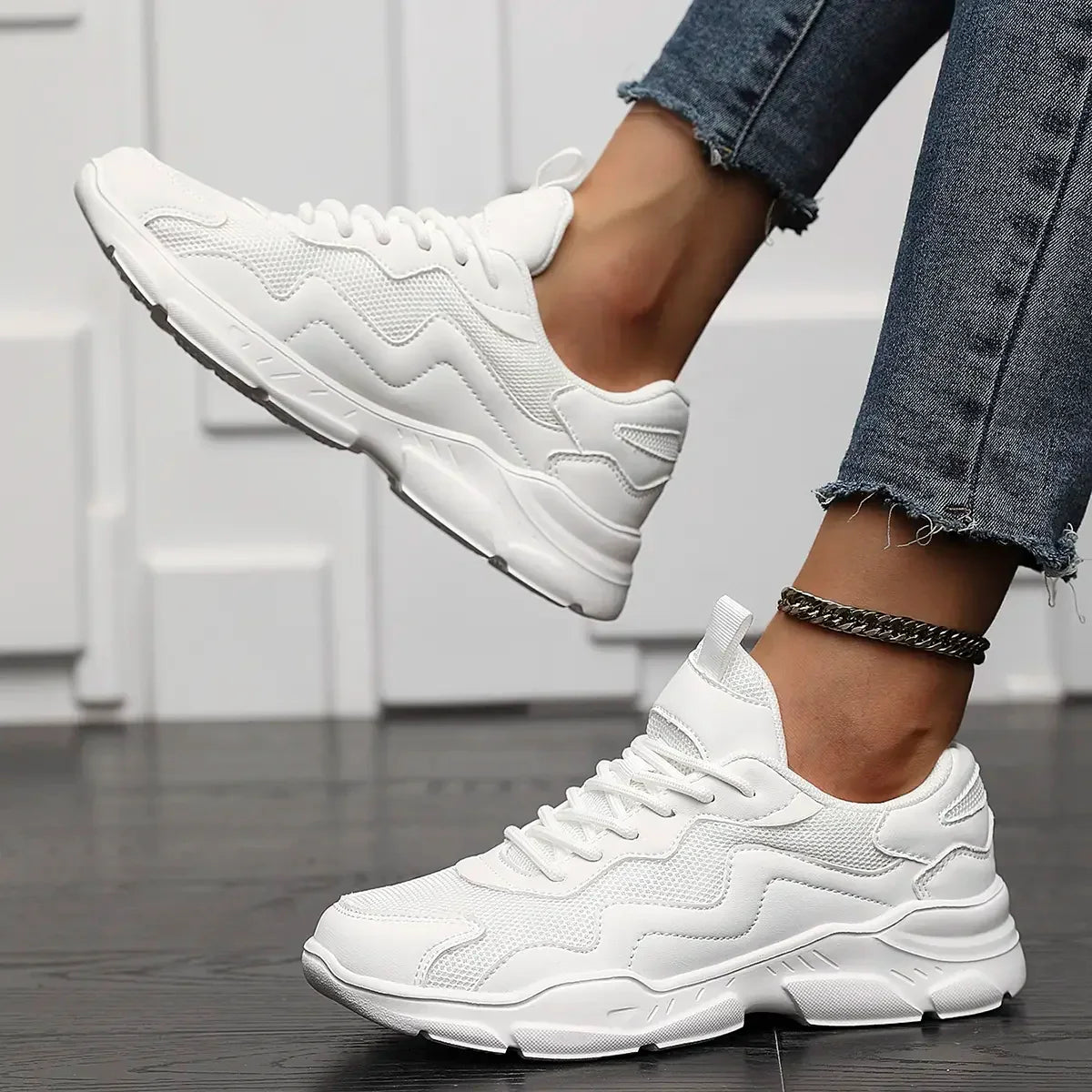 VentureFlex Siatkowe Sneakersy: Wszechstronny Komfort dla Mężczyzn i Kobiet