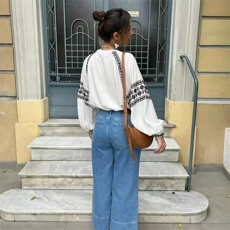 Vintage Lily | Haftowana Letnia Bluzka