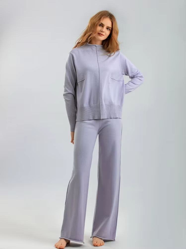 Valentina/ Sweter i spodnie dziane, grube i ciepłe, w oversize