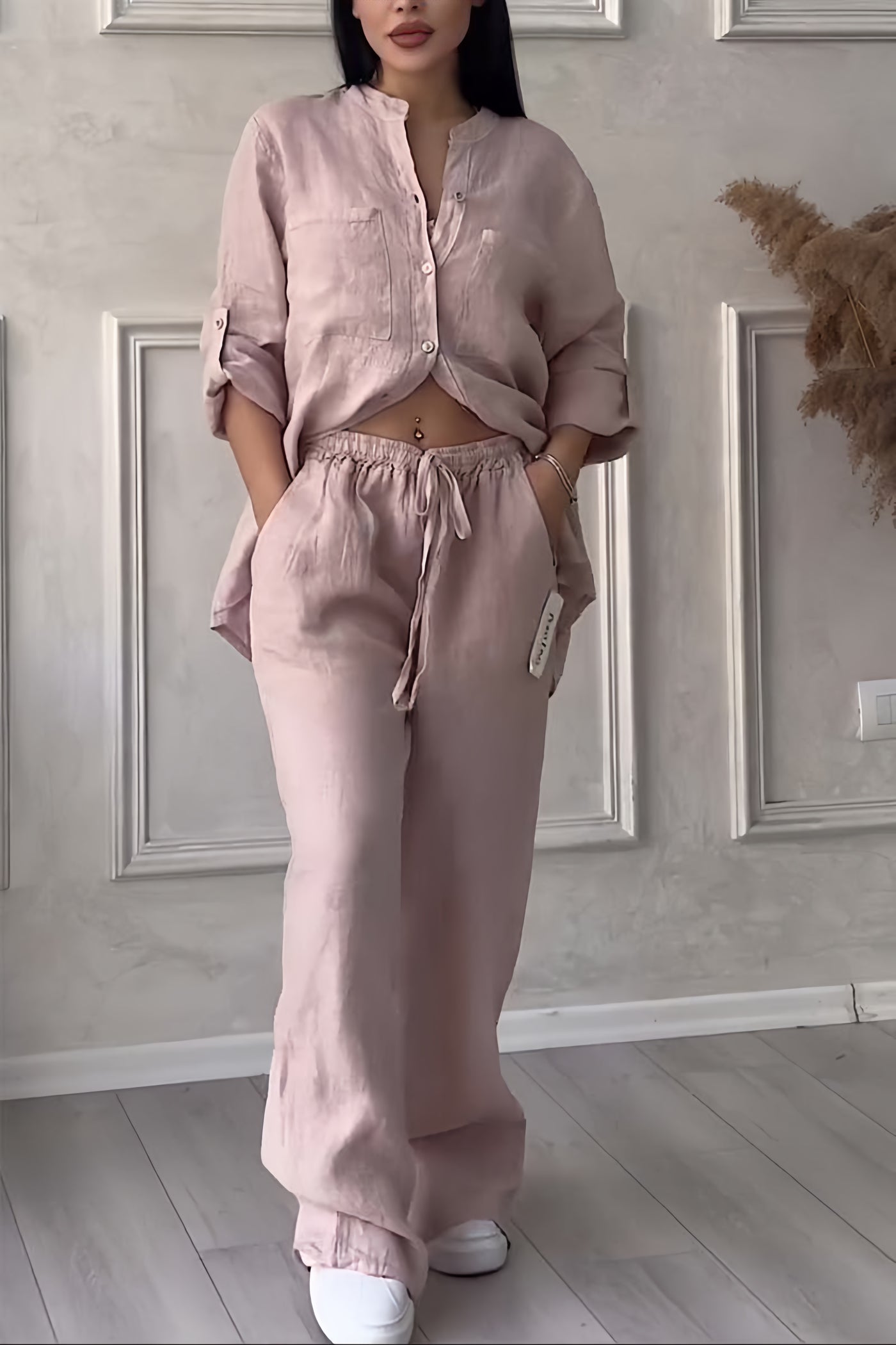 Stylowy zestaw lniany Emmy