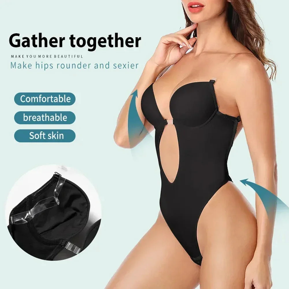 Body Shaper z Głębokim Dekoltem w Kształcie V