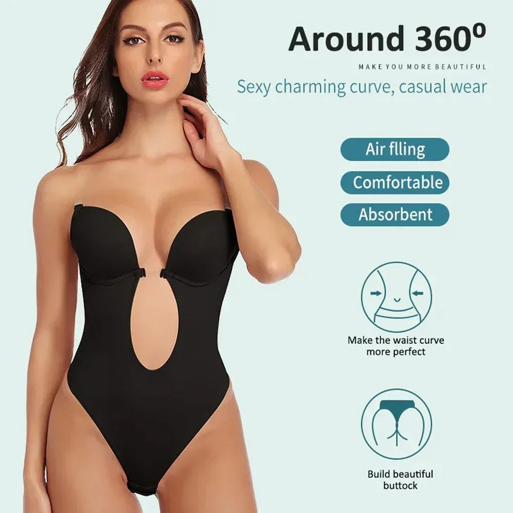 Body Shaper z Głębokim Dekoltem w Kształcie V