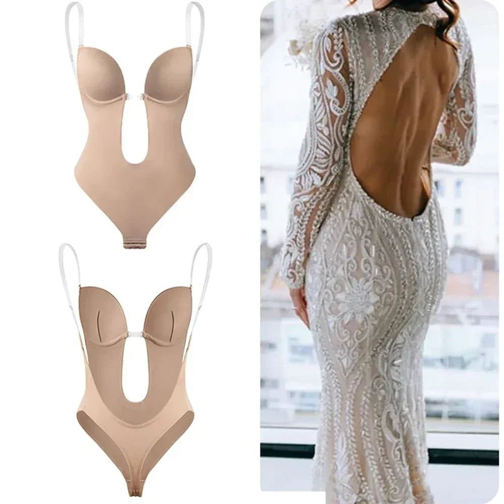 Body Shaper z Głębokim Dekoltem w Kształcie V
