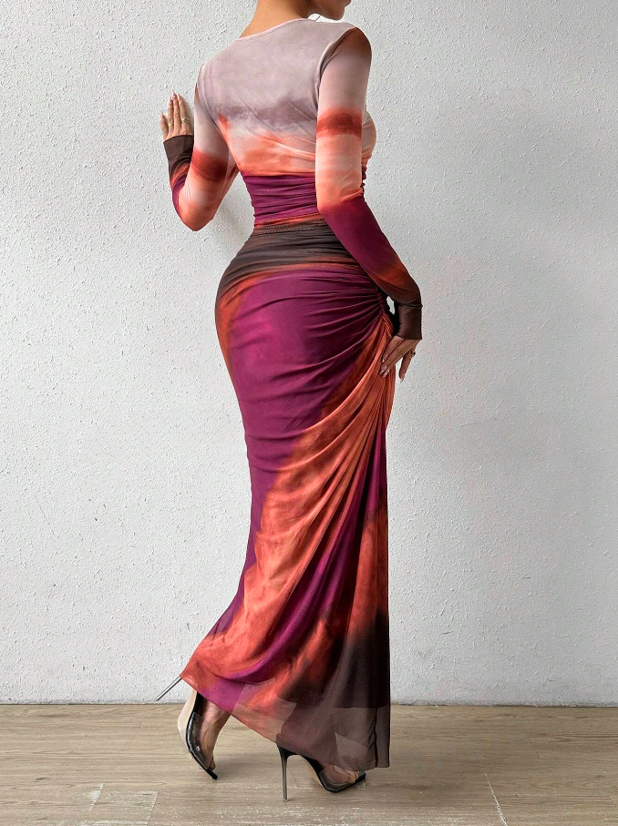 Valentine Paris™ | Elegancka Sukienka Ombre Bodycon Plisowana