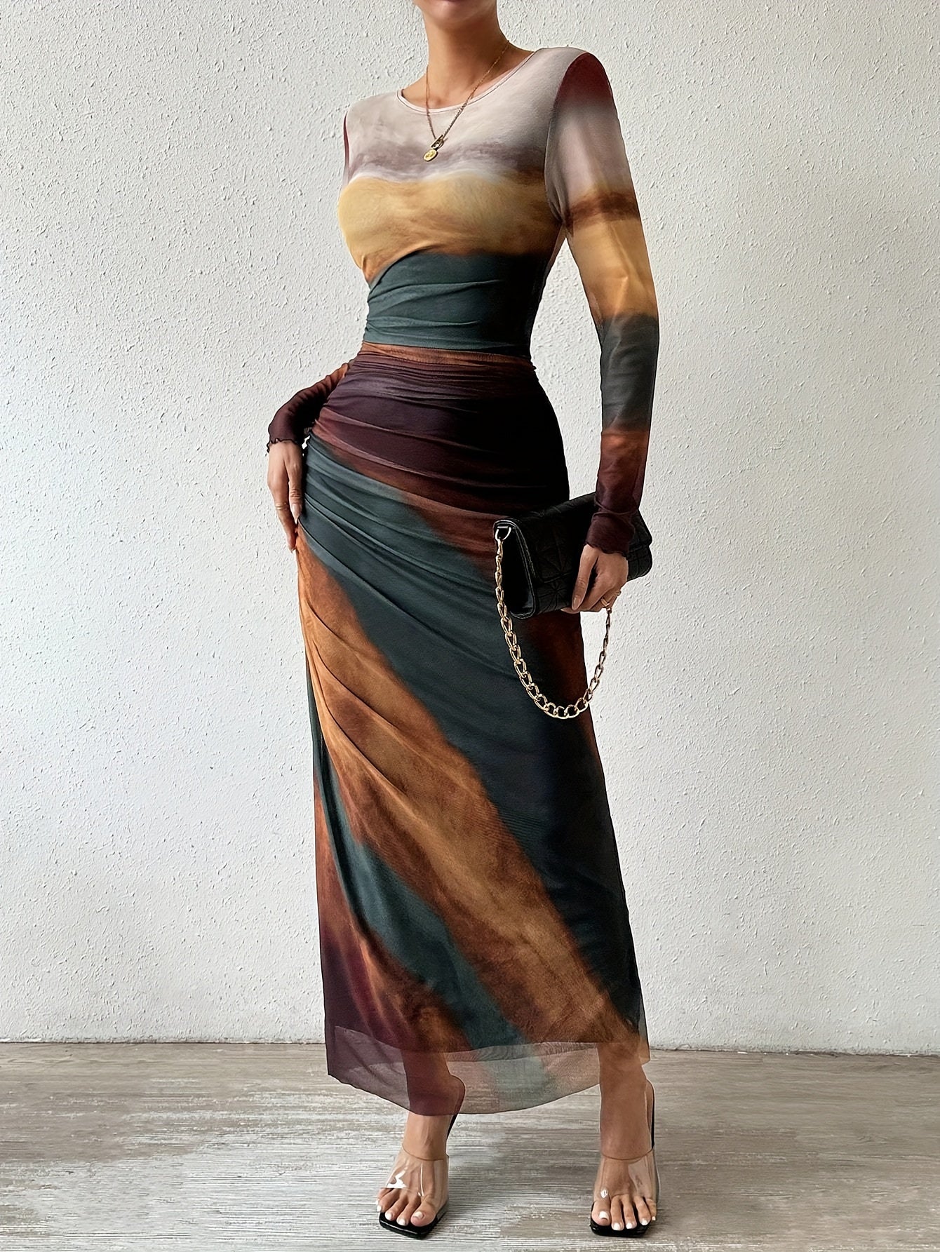Valentine Paris™ | Elegancka Sukienka Ombre Bodycon Plisowana