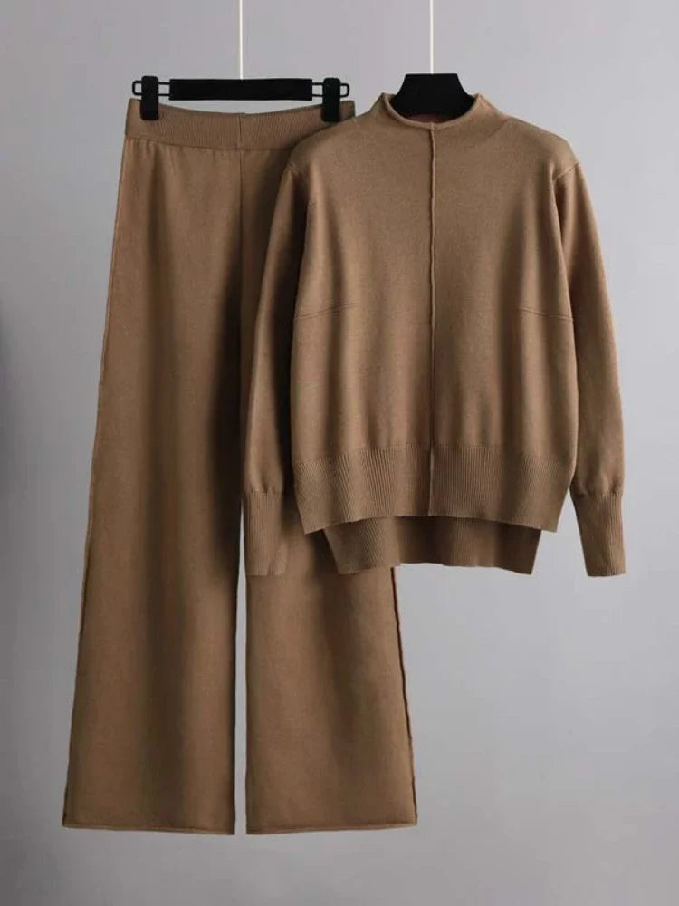 Valentina/ Sweter i spodnie dziane, grube i ciepłe, w oversize