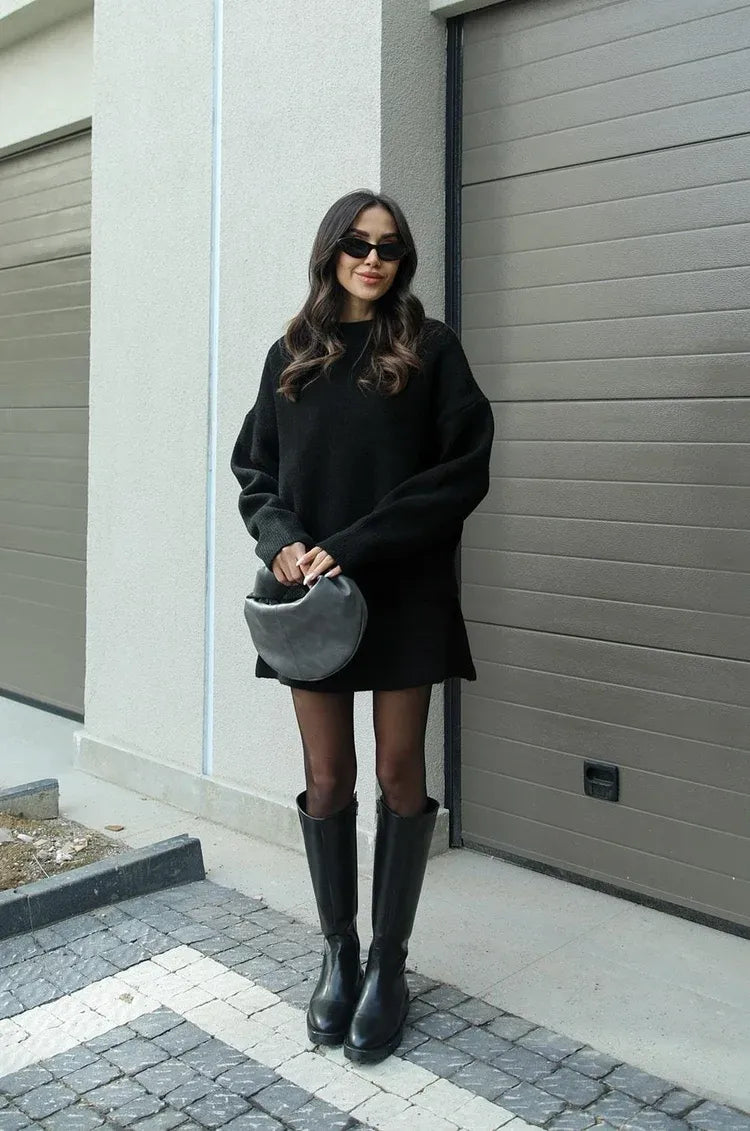 Abigail/ Elegancki Zestaw Dzianinowy